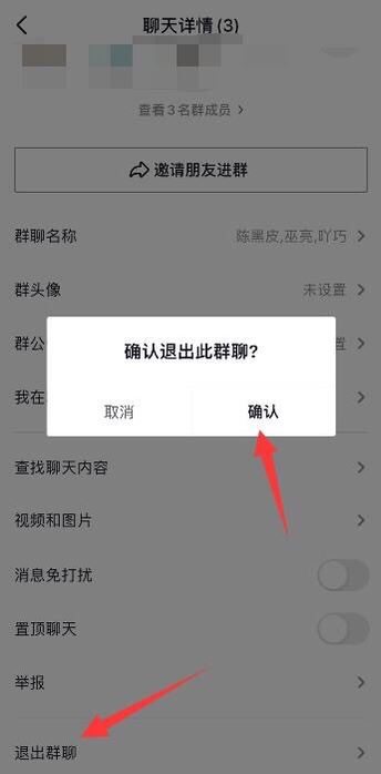 抖音群怎么退出群聊？