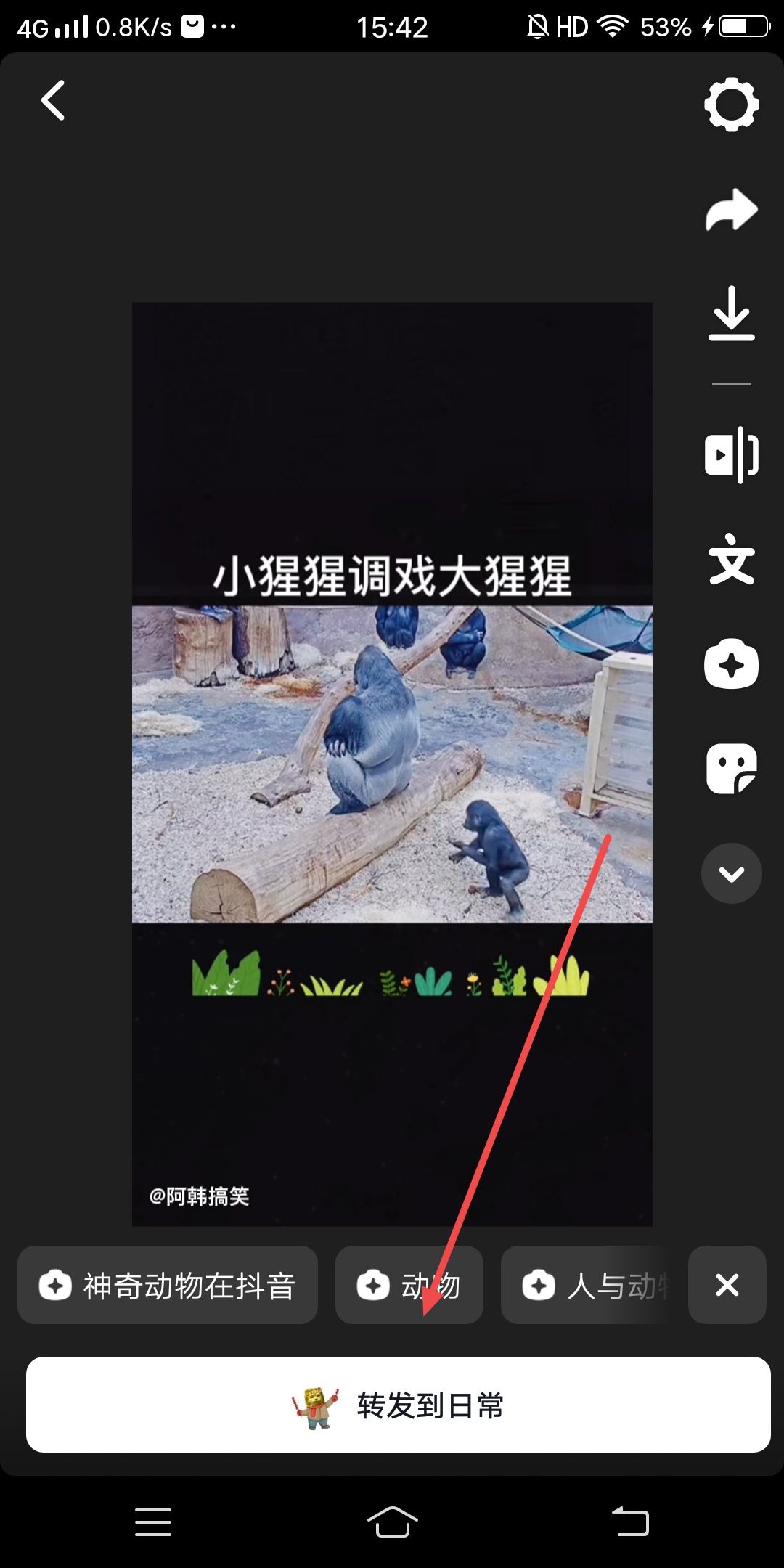 抖音收藏的視頻怎么轉(zhuǎn)發(fā)？